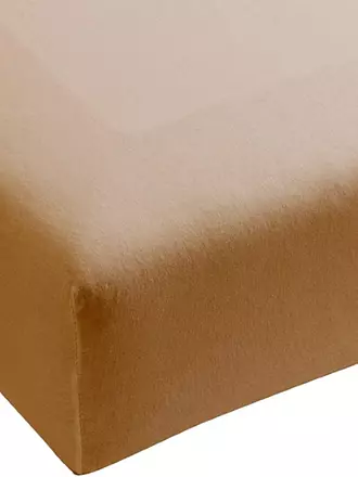 FORMESSE | Jersey-Spannleintuch BELLA DONNA 140/200 cm - 160/220 cm Himmelblau | beige