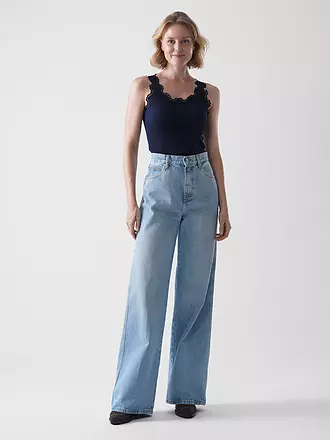 FRAME | Jeans Wide Leg THE CUFFED WIDE | hellblau