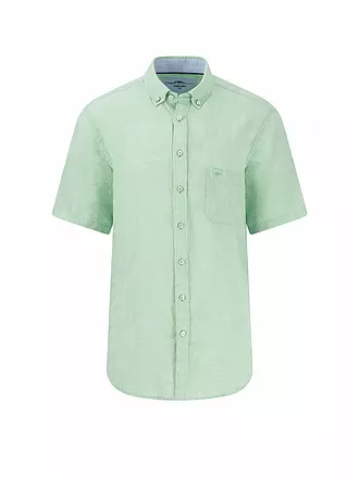 FYNCH HATTON | Leinenhemd Casual Fit | hellgrün