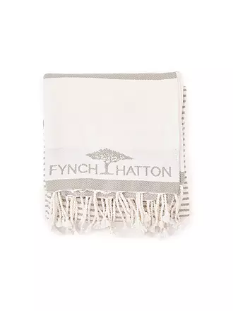 FYNCH HATTON | Strandtuch 100x200cm KITAMBAA Salbei | schwarz