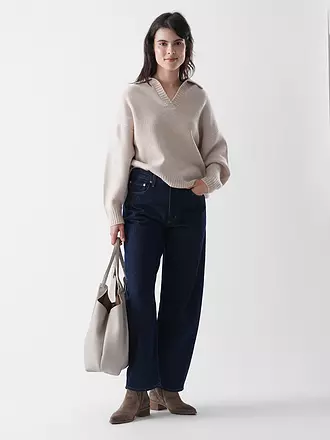 GIANNI CHIARINI | Ledertasche - Hobo Bag DUA | hellgrau