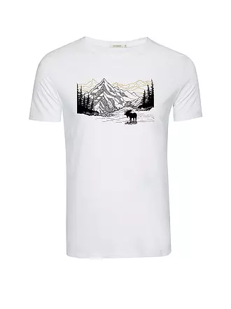 GREENBOMB | T-Shirt NATURE MOOSE MOUNTAIN GUIDE | weiss