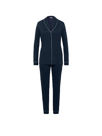HANRO | Pyjama Natural Comfort | blau