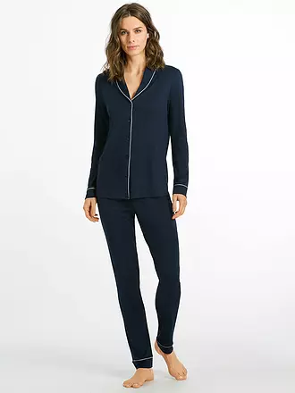 HANRO | Pyjama Natural Comfort | blau