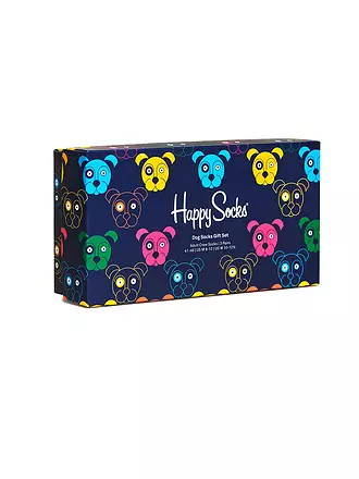 HAPPY SOCKS | Damen Geschenkbox Socken MIXED DOGS 3er Pkg 36-40 navy | 