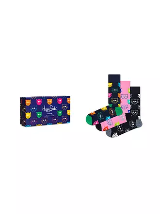 HAPPY SOCKS | Damen Geschenkset Socken MIXED CAT 3er Pkg 36-40 navy | 