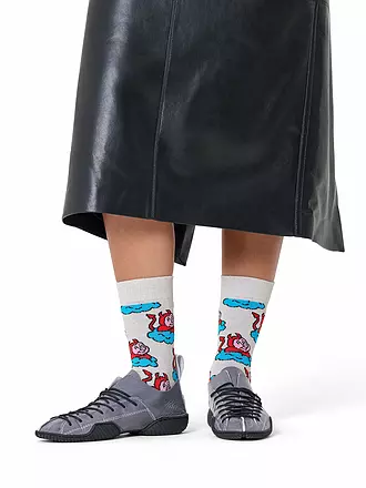 HAPPY SOCKS | Damen Socken BAD PIG 36-40 grey | hellgrau