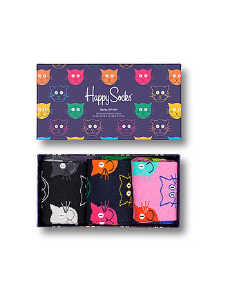 HAPPY SOCKS | Herren Geschenkbox Socken CATS 3-er Pkg. multi | bunt
