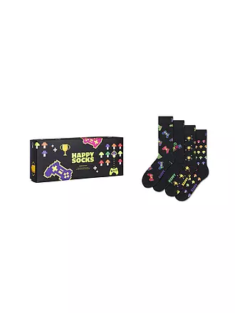HAPPY SOCKS | Herren Geschenkset 4er Pkg GAMER 41-46 black | schwarz
