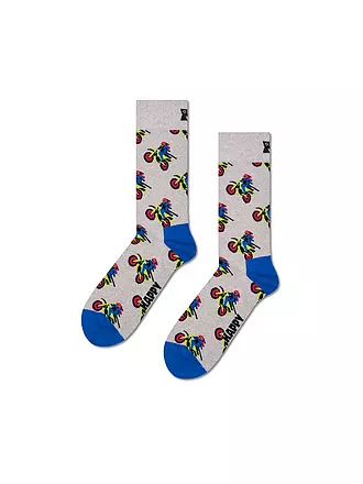HAPPY SOCKS | Herren Socken MOTOR BIKE 41-46 grey | hellgrau