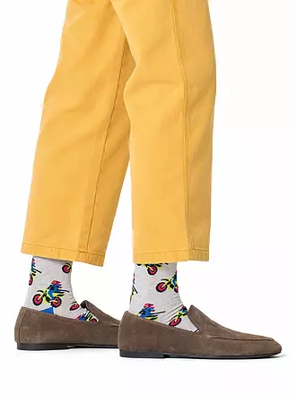 HAPPY SOCKS | Herren Socken MOTOR BIKE 41-46 grey | hellgrau
