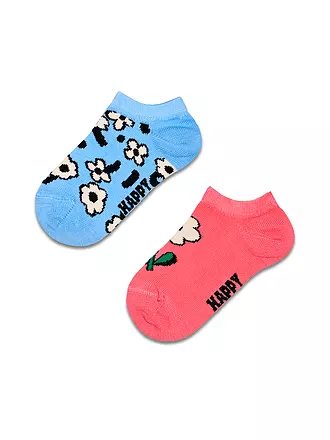 HAPPY SOCKS | Kinder Sneaker Socken FLOWER 2er Pkg light blue | hellblau