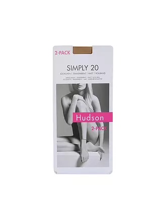 HUDSON | Feinstrumpfsöckchen SIMPLY 20 2er Pkg. skin | schwarz