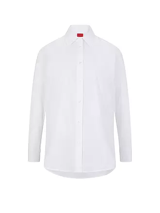 HUGO | Hemdbluse Oversized Fit The Boyfried Shirt | weiss