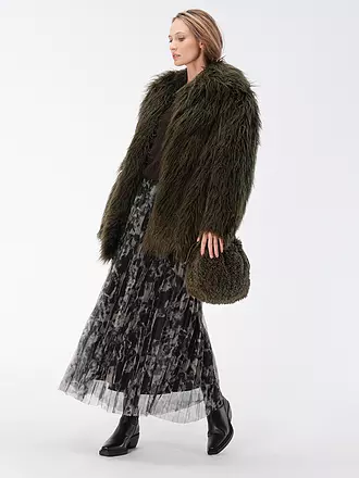 HUGO | Jacke in Felloptik MIGARA | olive