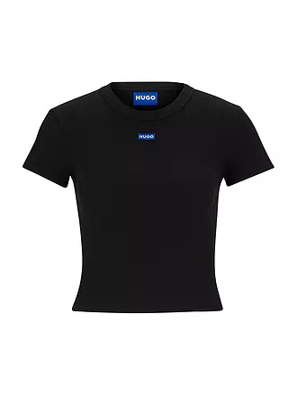 HUGO | T-Shirt Cropped Fit | schwarz
