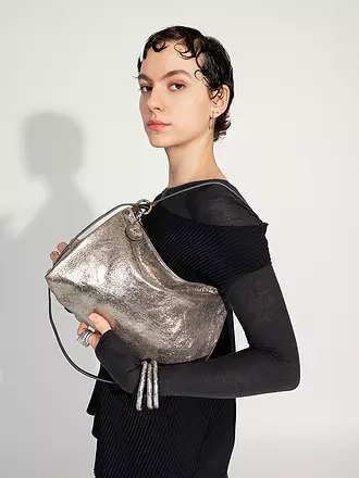 INA KENT | Ledertasche  - Mini Bag ORNAMENT ed. 2 | silber