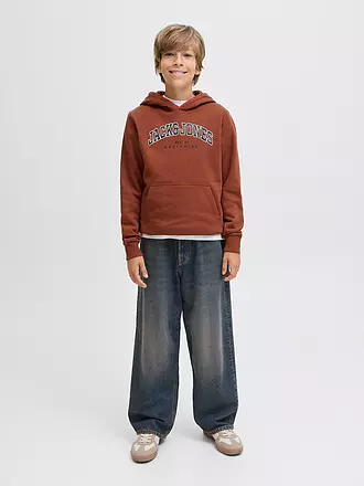 JACK & JONES | Jungen Kapuzensweater - Hoodie JJECALEB | dunkelrot