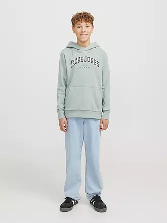 JACK & JONES | Jungen Kapuzensweater - Hoodie JJECALEB | hellgrün