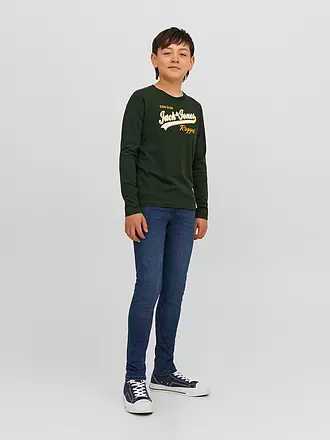JACK & JONES | Jungen Langarmshirt JJELOGO | dunkelgrün
