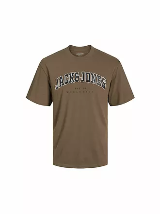 JACK & JONES | Jungen T-Shirt  JJECALEB VARSITY TEE | braun