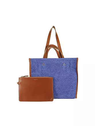 JEROME DREYFUSS | Leinentasche - Shopper LEON Medium | blau