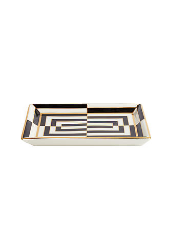 JONATHAN ADLER | Schale OP ART 17,5x12cm Black / White | schwarz