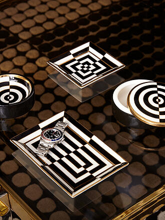 JONATHAN ADLER | Schale OP ART 17,5x12cm Black / White | schwarz