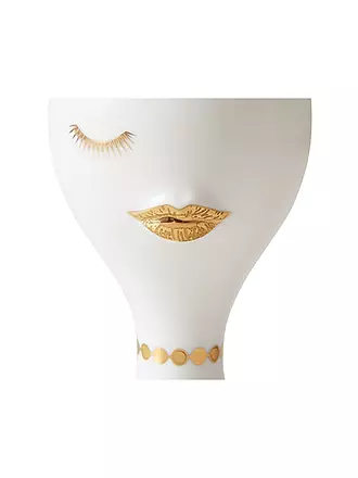 JONATHAN ADLER | Vase GILDED MUSE MISIA 9x5x16cm Weiss / Gold | weiss