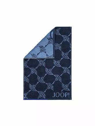 JOOP | Gästetuch Cornflower 30x50cm Silber | dunkelblau