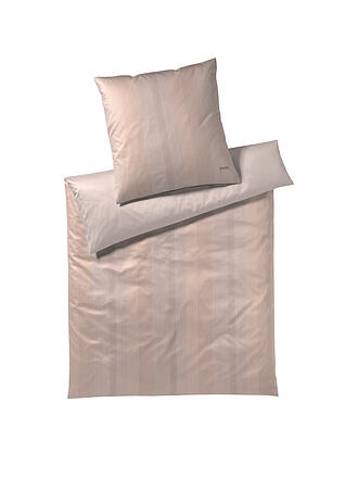 JOOP | Satin Bettwäsche 140x200cm GROOVE Orange | silber
