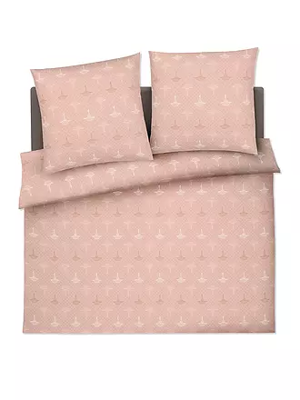 JOOP | Satin Bettwäsche CORNFLOWER CHARM 2x 70x90cm/200x200cm Ocean | beige