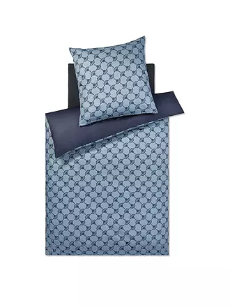 JOOP | Satin Bettwäsche CORNFLOWER DOUBLE 70x90cm/140x220cm Deep Ocean | grau
