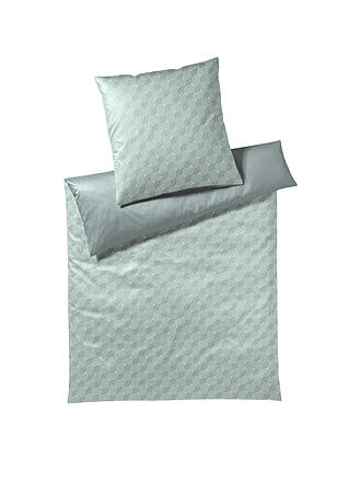 JOOP | Satin Bettwäsche Cornflower Double 70x90cm / 140x200cm Dunkelblau | türkis