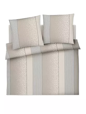 JOOP | Satin Bettwäsche LEO 2x 70x90cm / 200x200cm Sand | creme