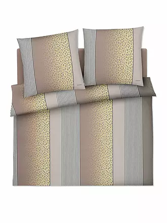 JOOP | Satin Bettwäsche LEO 2x 70x90cm / 200x200cm Sand | creme