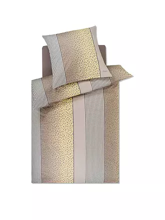 JOOP | Satin Bettwäsche LEO 70x90cm / 140x220cm Stone | creme