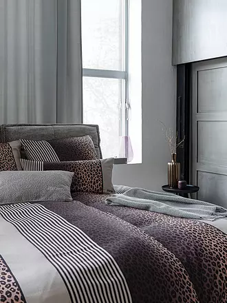 JOOP | Satin Bettwäsche LEO 70x90cm / 140x220cm Stone | creme