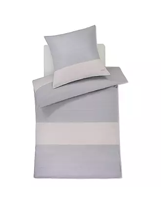 JOOP | Satin Bettwäsche SPLIT 70x90cm / 140x200cm Ocean | hellgrau