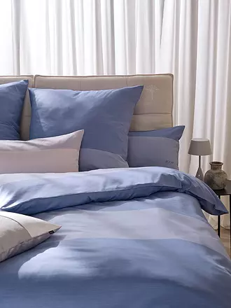 JOOP | Satin Bettwäsche SPLIT 70x90cm / 140x200cm Ocean | hellgrau
