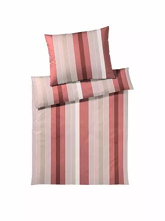 JOOP | Satin Bettwäsche Stripes 70x90cm / 140x200cm | orange