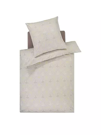JOOP | Satin-Bettwäsche CORNFLOWER CHARM 70x90 / 140x200cm Ocean | creme