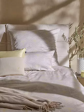 JOOP | Satin-Bettwäsche CORNFLOWER CHARM 70x90 / 140x200cm Ocean | creme