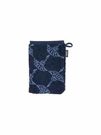 JOOP | Waschhandschuh Cornflower 16x22cm Navy | hellgrün