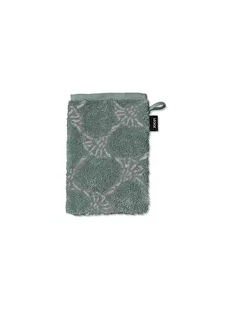 JOOP | Waschhandschuh Cornflower 16x22cm Navy | hellgrün