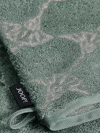 JOOP | Waschhandschuh Cornflower 16x22cm Navy | hellgrün