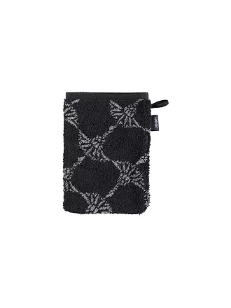 JOOP | Waschhandschuh Cornflower 16x22cm Silber | schwarz