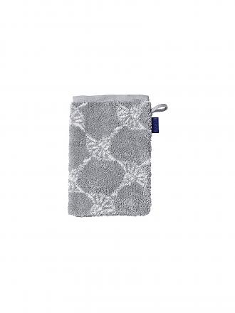 JOOP | Waschhandschuh Cornflower 16x22cm Silber | dunkelblau