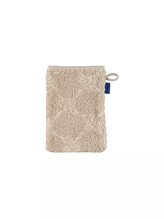 JOOP | Waschhandschuh Cornflower 16x22cm Silber | beige