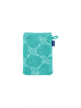 JOOP | Waschhandschuh Cornflower 16x22cm Türkis | dunkelblau